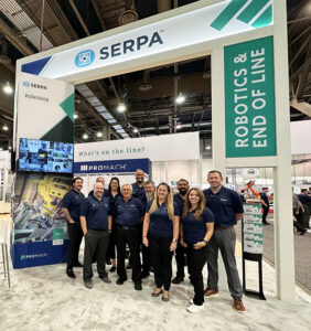 Photograph of Serpa Staff at Pack Expo Booth